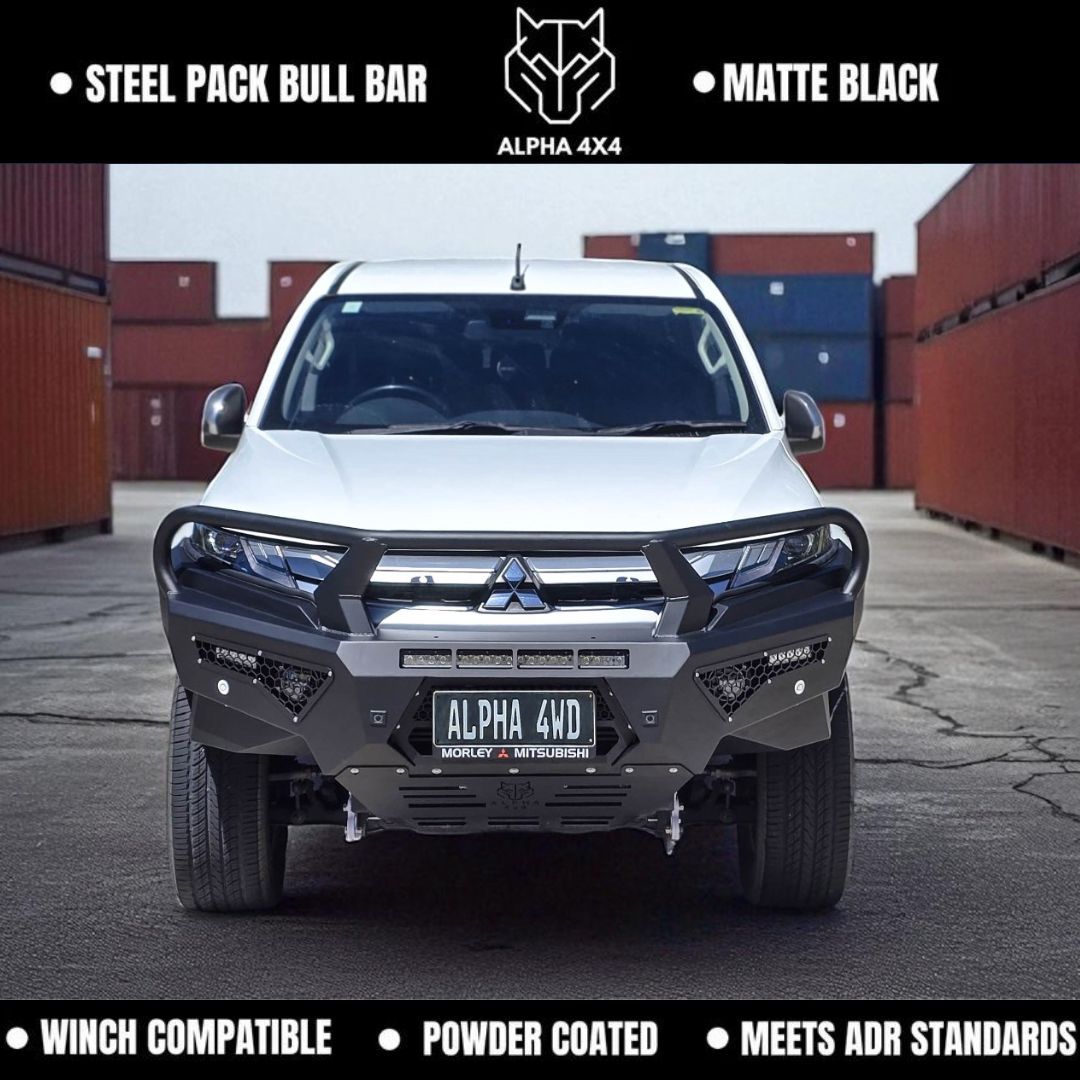 Alpha 4WD Pack Steel Bull Bar for Mitsubishi Triton MR 2019+