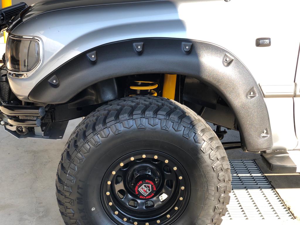 Matte Black Jungle Fender Flares suit Toyota Landcruiser 80 Series