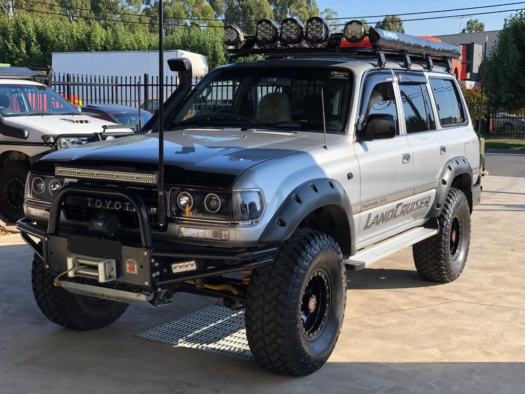 Matte Black Jungle Fender Flares suit Toyota Landcruiser 80 Series