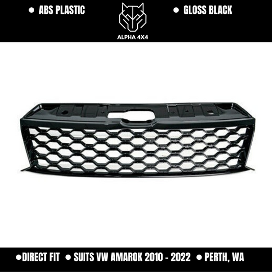 Gloss Black Mesh Style Grill for VW Volkswagen Amarok 2010 - 2022