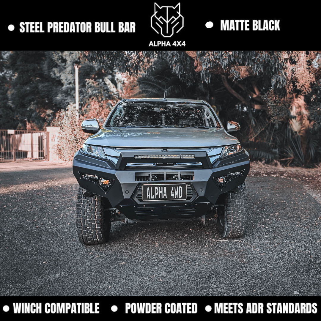 Alpha 4WD Predator Steel Bull Bar for Mitsubishi Triton MR 2019+