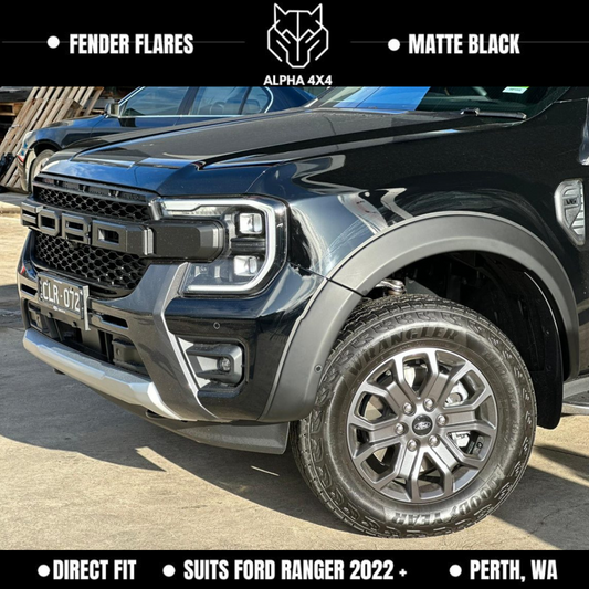 Ford Ranger Next Gen 2022 + sensor compatible Fender Flare OEM Smooth Matte Black