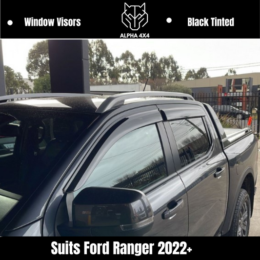 Window Visors Weather Shields For Ford Ranger Next Gen Dual Cab 2022 +