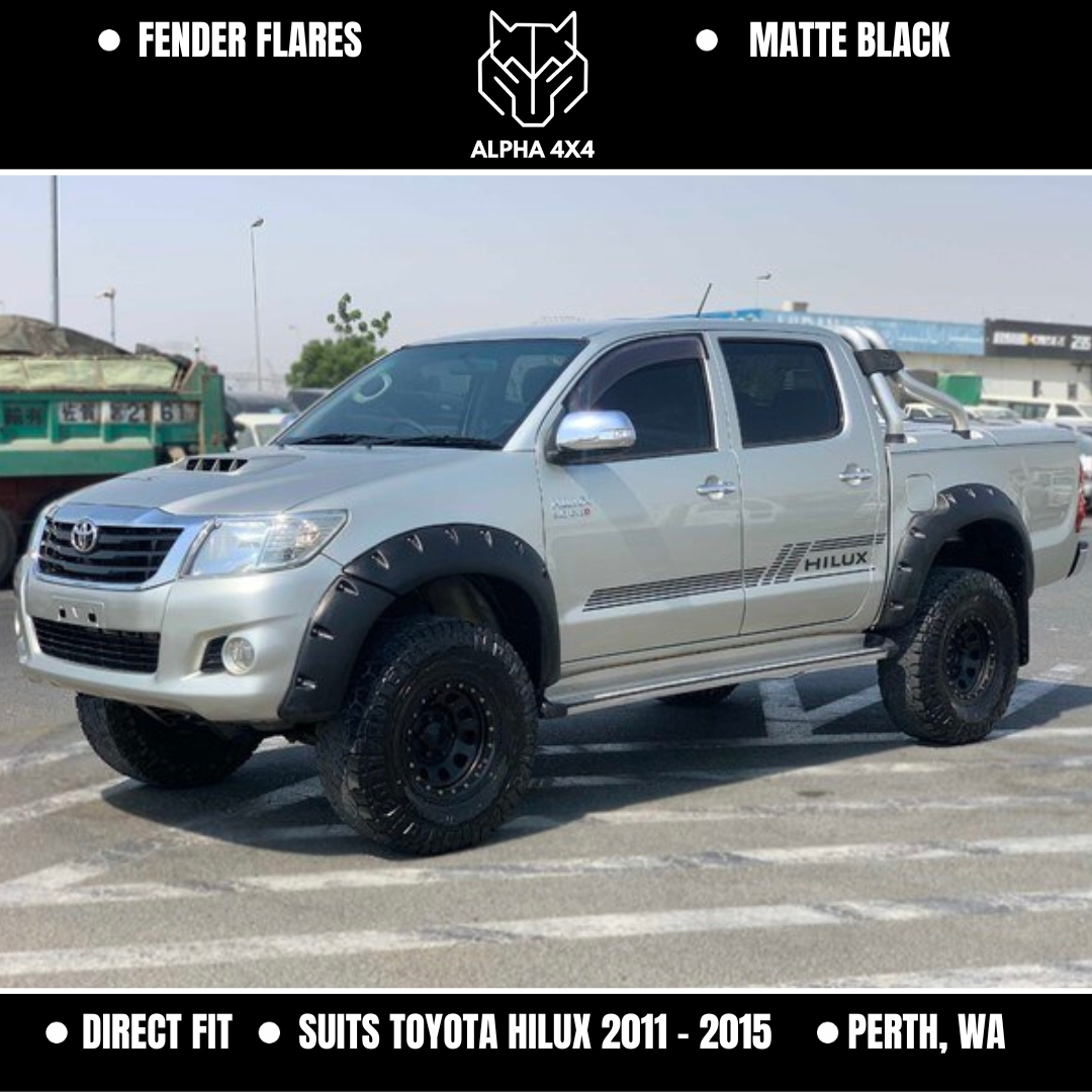 Jungle Fender Flares to Suit Toyota Hilux N70 2011 - 2015 Matte Black