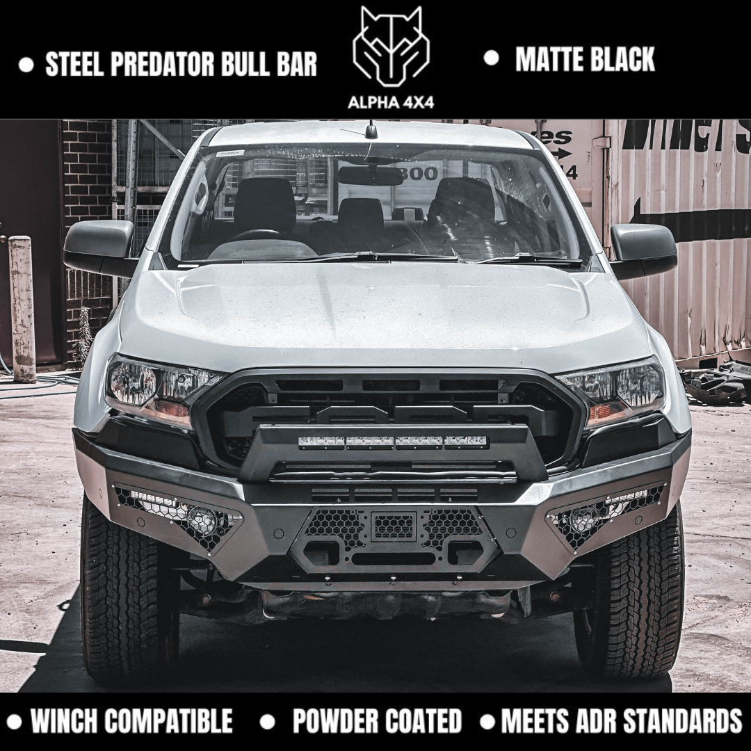 Alpha 4WD Predator Steel Bull Bar for Ford Ranger 2015 - 2022 PX 2 3