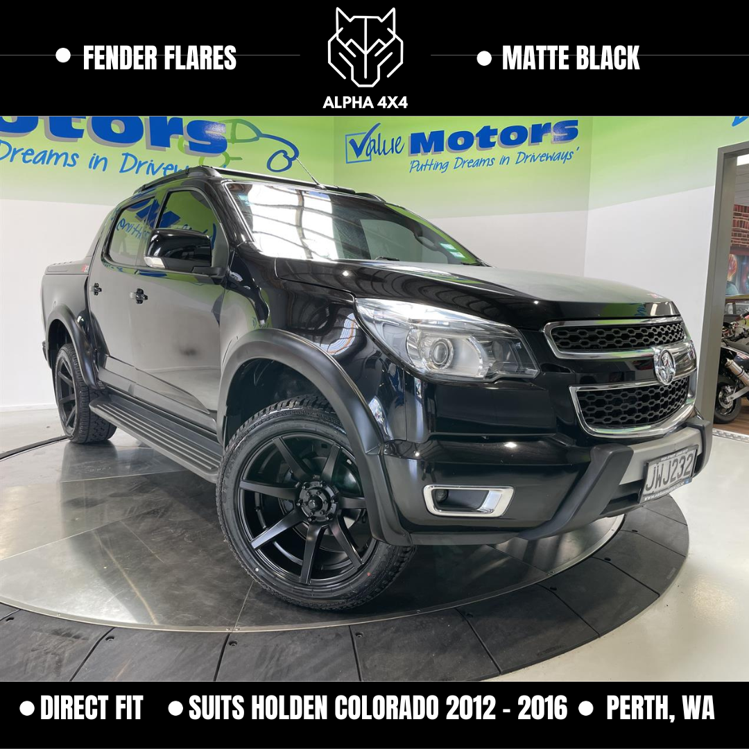 Holden Colorado RG 2012 - 2016 Matte Black OEM Fender Flares Smooth