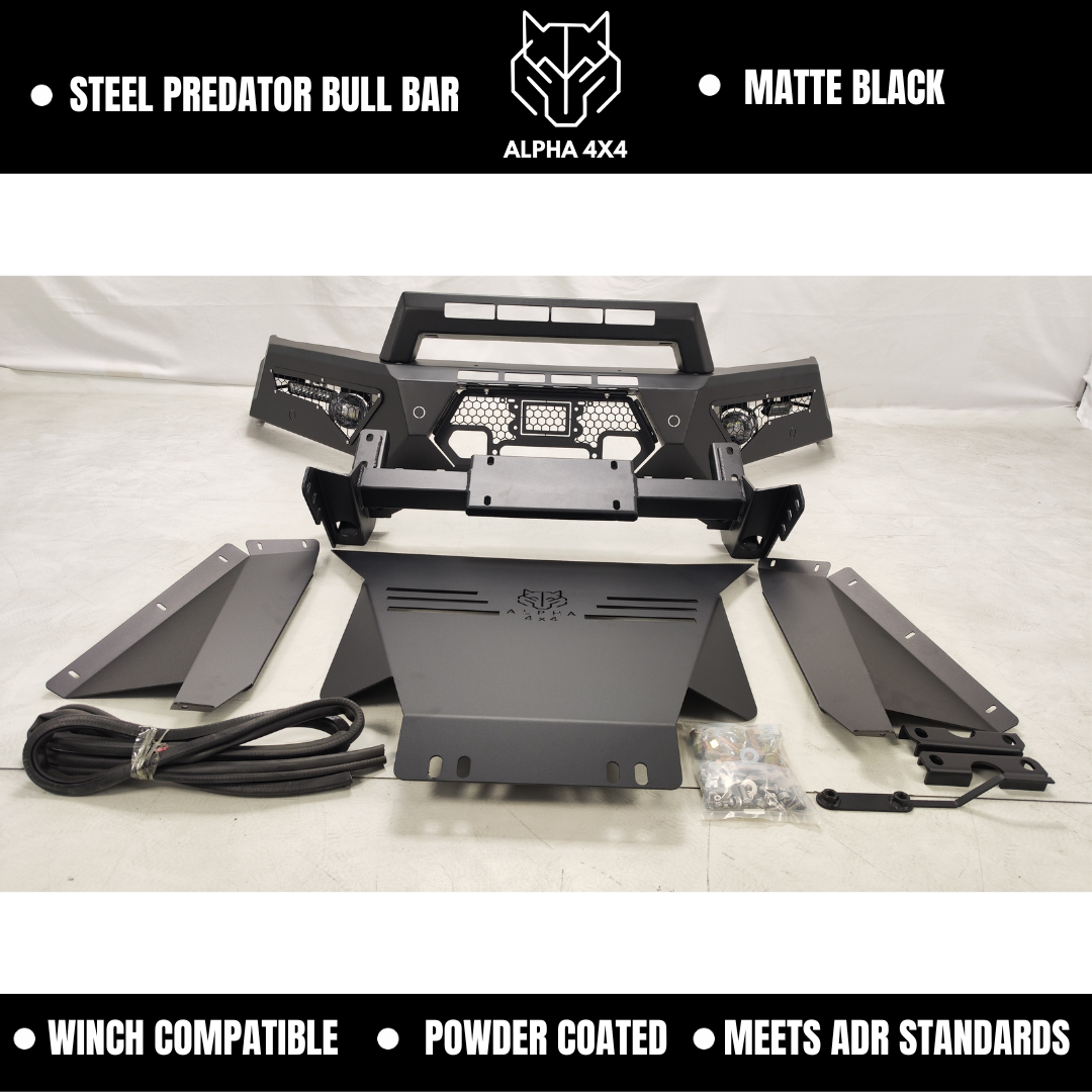 Alpha 4WD Predator Steel Bull Bar for Nissan Navara NP300 D23