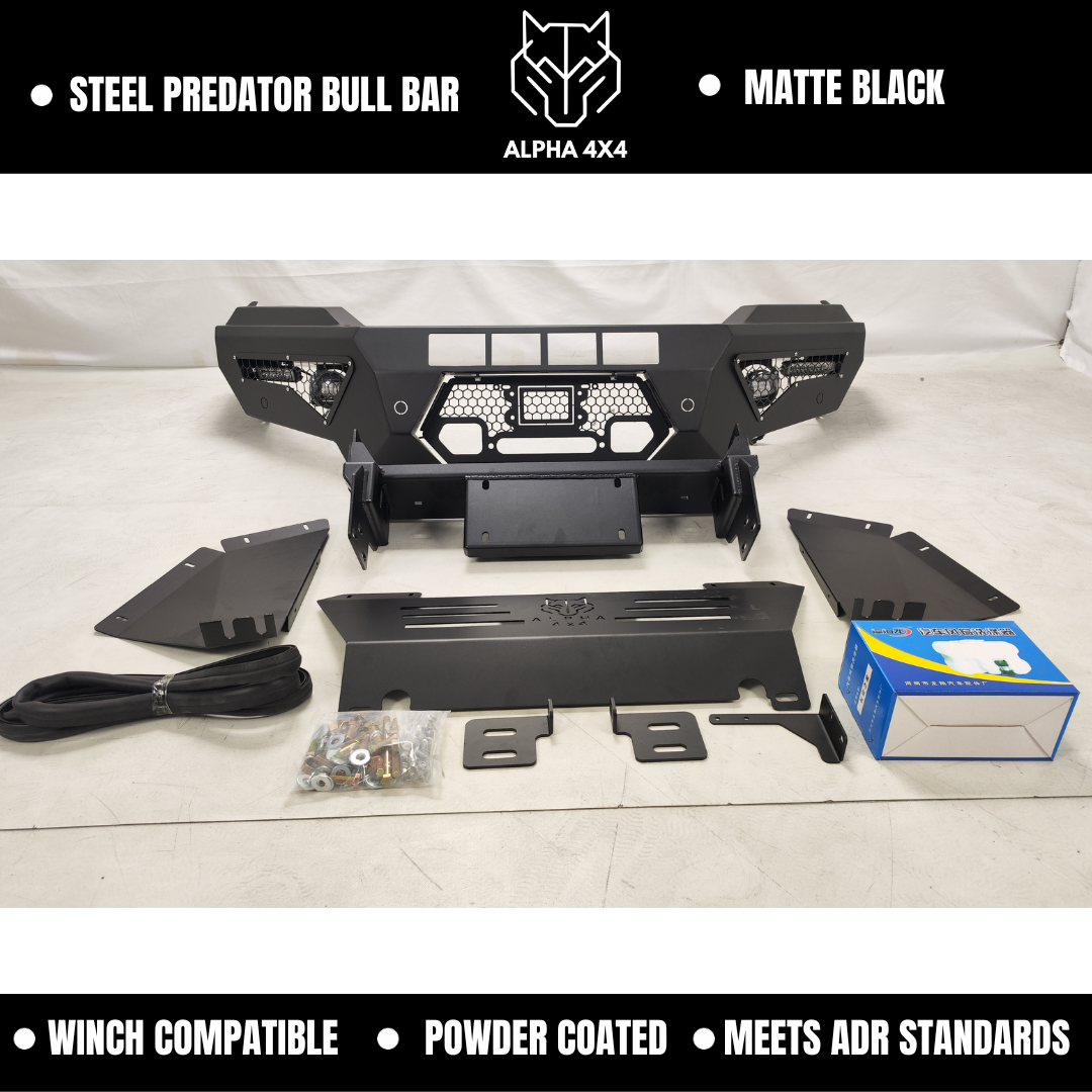 Alpha 4WD Predator Steel Bull Bar for Mitsubishi Triton MR 2019+