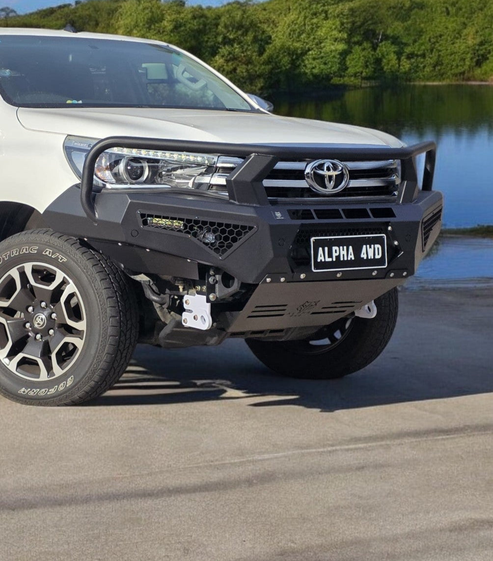 Alpha 4WD Steel Pack Bull Bar for Toyota Hilux N80 2015 - 2018