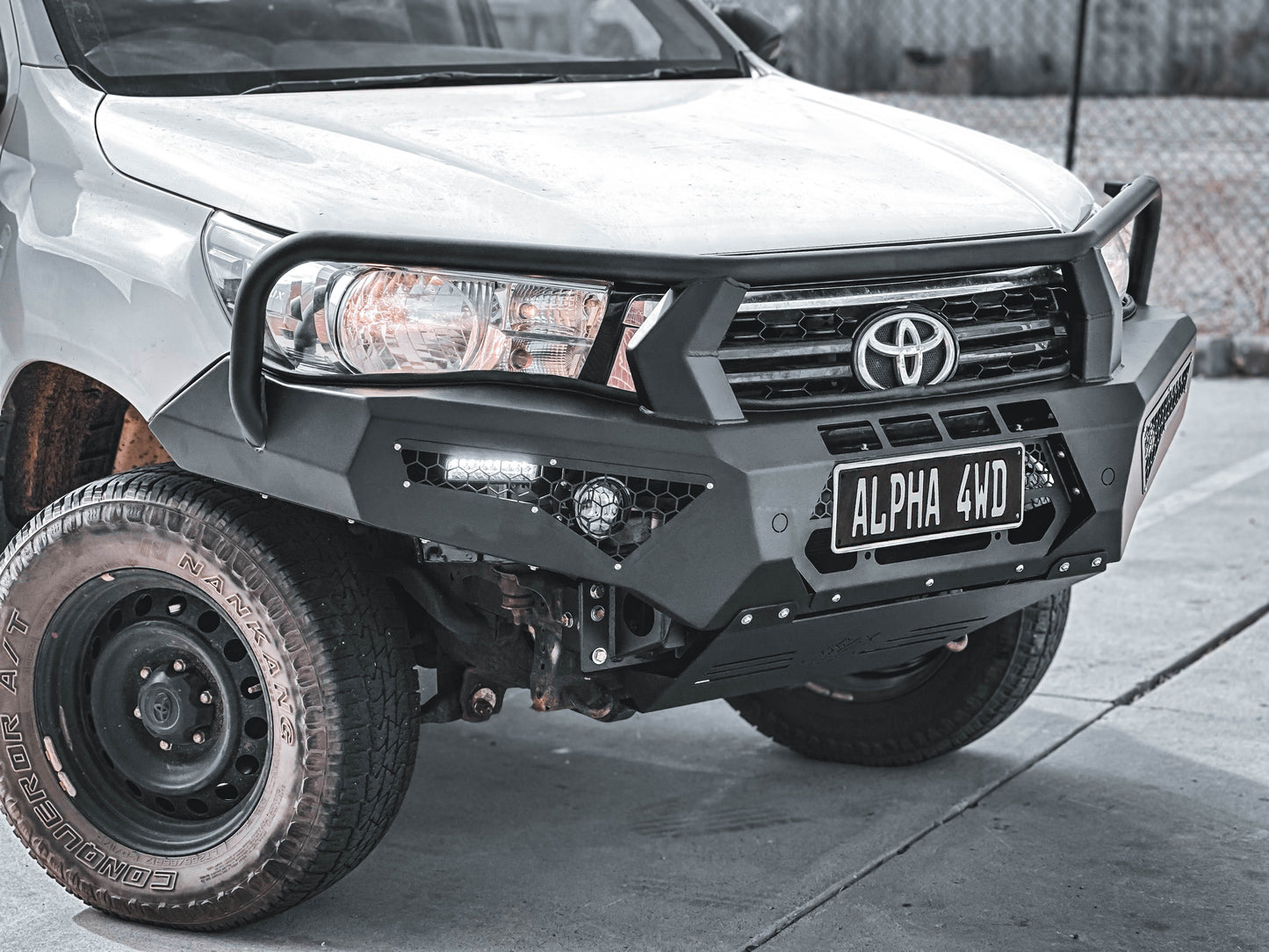 Alpha 4WD Steel Pack Bull Bar for Toyota Hilux N80 2015 - 2018