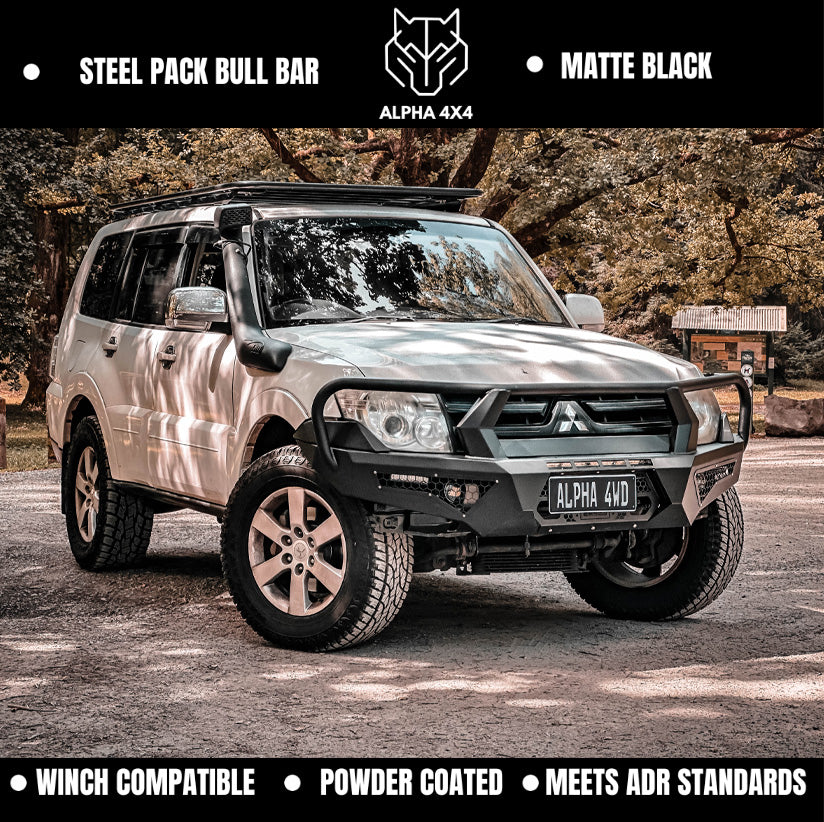 Alpha 4WD Pack Steel Bull Bar for Mitsubishi Pajero NS NT NX NW 2007+
