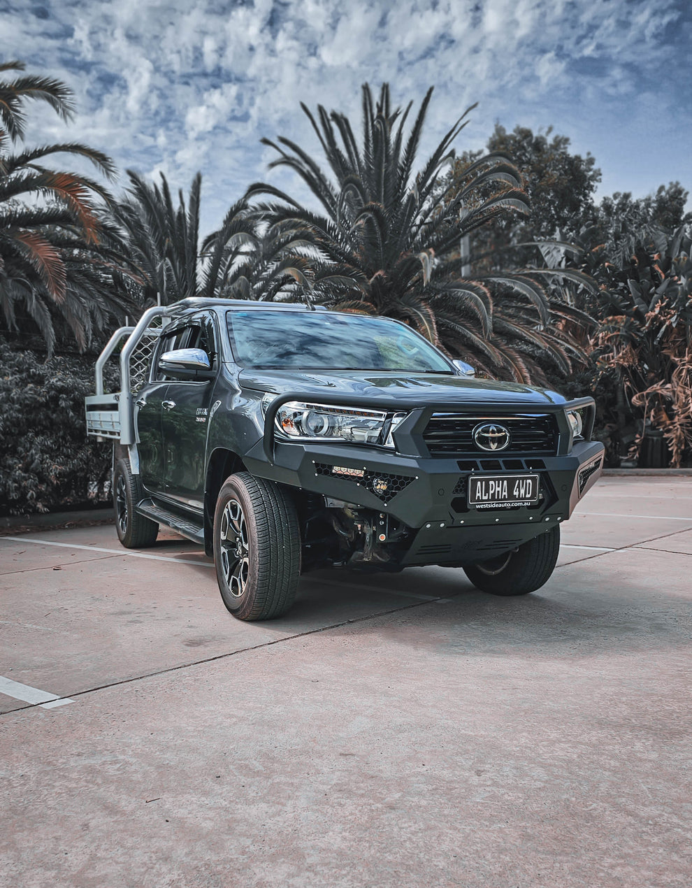 Alpha 4WD Steel Pack Bull Bar for Toyota Hilux N80 2015 - 2018 – ALPHA 4X4