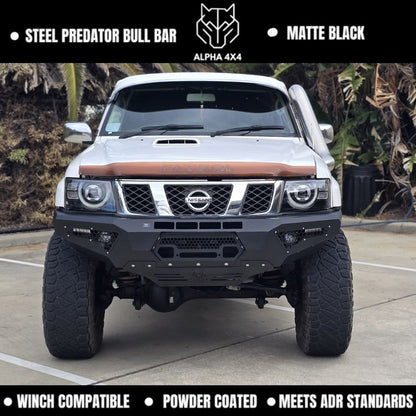 Alpha Predator Steel Bull Bar to suit Nissan GU Patrol Y61 S4 2005-2016