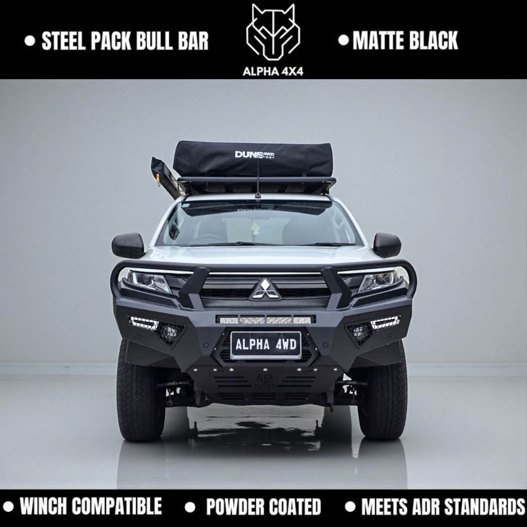 Alpha 4WD Pack Steel Bull Bar for Mitsubishi Triton MR 2019+
