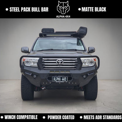 Alpha 4WD Pack Steel Bull Bar for Toyota Landcruiser 200 series 2006-2015