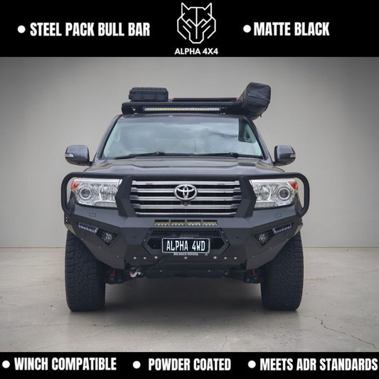 Alpha 4WD Pack Steel Bull Bar for Toyota Landcruiser 200 series 2006-2015