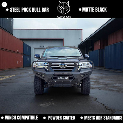 Alpha 4WD Pack Steel Bull Bar for Toyota Landcruiser 200 series 2016+