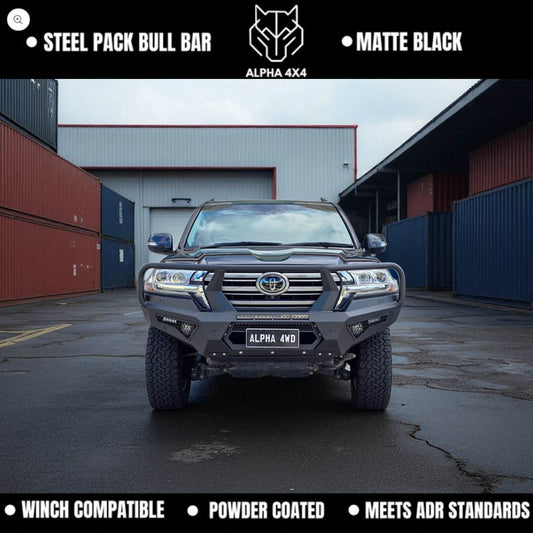 Alpha 4WD Pack Steel Bull Bar for Toyota Landcruiser 200 series 2016+