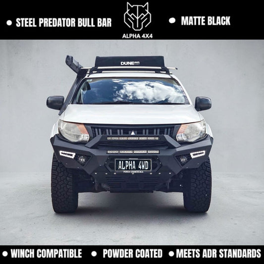 Alpha 4WD Predator Steel Bull Bar for Mitsubishi Triton MQ 2015 - 2018