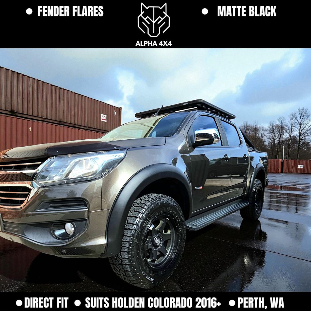 Holden Colorado RG 2016 - 2021 Matte Black OEM Fender Flares Smooth