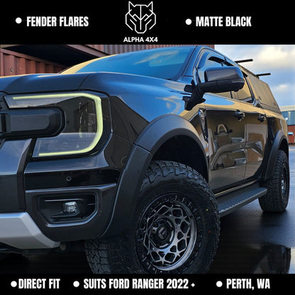 Ford Ranger Next Gen 2022 + Fender Flare OEM Smooth Matte Black