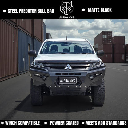 Alpha 4WD Predator Steel Bull Bar for Mitsubishi Triton MR 2019+