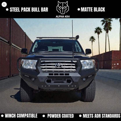 Alpha 4WD Pack Steel Bull Bar for Toyota Landcruiser 200 series 2006-2015
