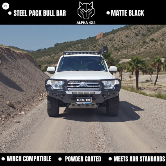Alpha 4WD Pack Steel Bull Bar for Mitsubishi Pajero NS NT NX NW 2007+