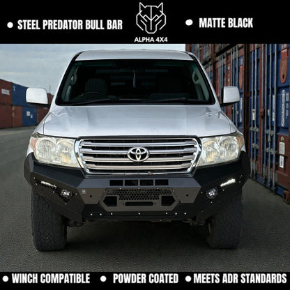 Alpha 4WD Predator Steel Bull Bar for Toyota Landcruiser 200 series 2006-2015