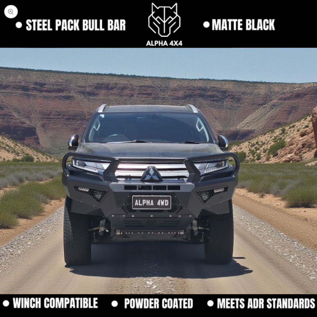 Alpha 4WD Pack Steel Bull Bar for Mitsubishi Pajero Sport QF 2020+