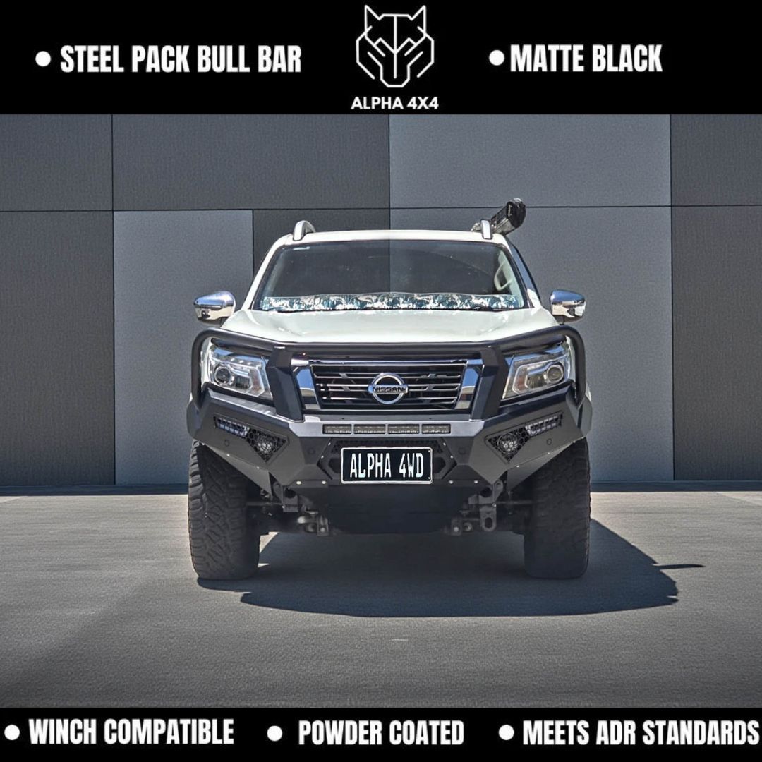 Alpha 4WD Steel Pack Bull Bar for Nissan Navara NP300 D23