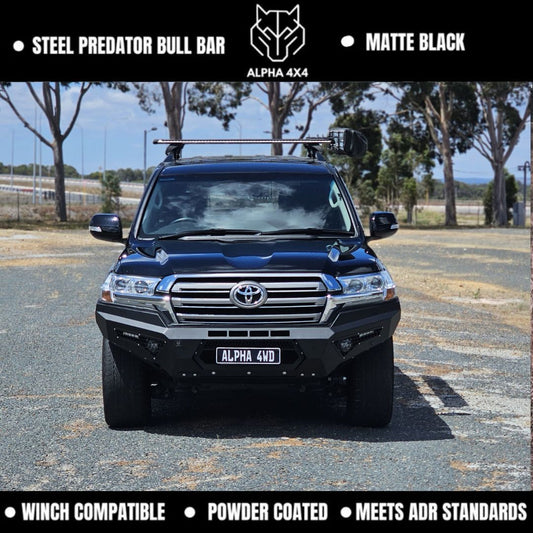 Alpha 4WD Predator Steel Bull Bar for Toyota Landcruiser 200 series 2016+