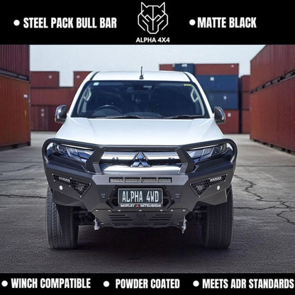 Alpha 4WD Pack Steel Bull Bar for Mitsubishi Triton MR 2019+