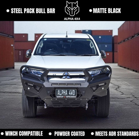 Alpha 4WD Pack Steel Bull Bar for Mitsubishi Triton MR 2019+