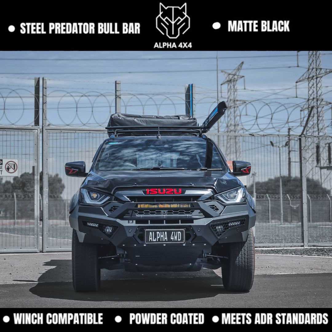 Alpha 4WD Predator Steel Bull Bar for Isuzu D-MAX 2019-2024 (pre-facelift)
