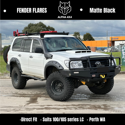 Matte Black Jungle Fender Flares suit Toyota Landcruiser 100/105Series