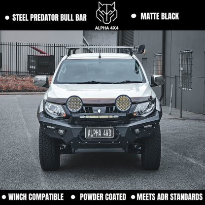 Alpha 4WD Predator Steel Bull Bar for Mitsubishi Triton MQ 2015 - 2018