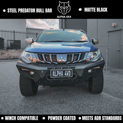 Alpha 4WD Predator Steel Bull Bar for Mitsubishi Triton MQ 2015 - 2018