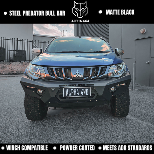 Alpha 4WD Predator Steel Bull Bar for Mitsubishi Triton MQ 2015 - 2018