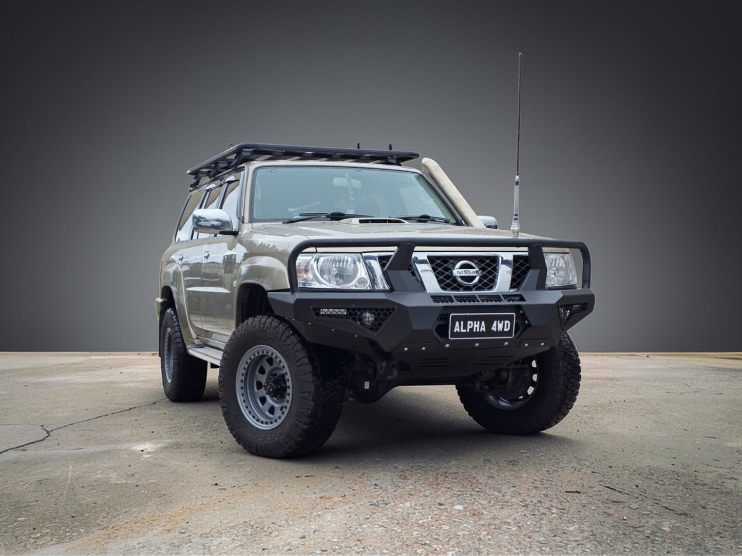 Alpha Pack Steel Bull Bar to suit Nissan GU Patrol Y61 S4 2005-2016