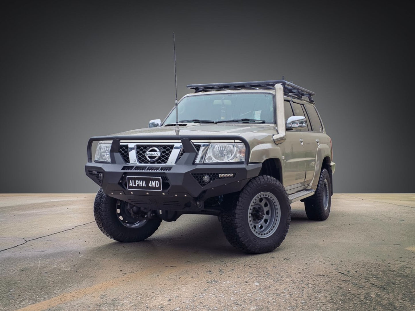 Alpha Pack Steel Bull Bar to suit Nissan GU Patrol Y61 S4 2005-2016