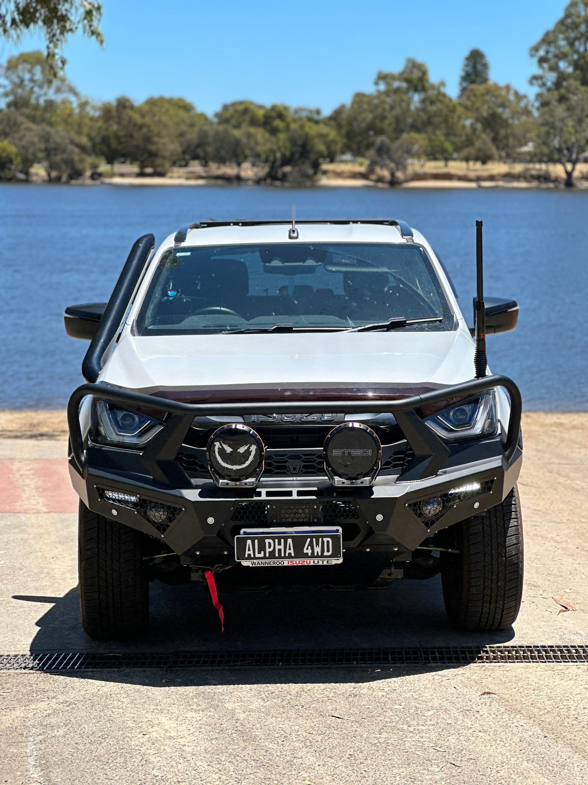 Alpha 4WD Steel Pack Winch Bull Bar for Isuzu D-max Dmax 2019 2020 2021 ...