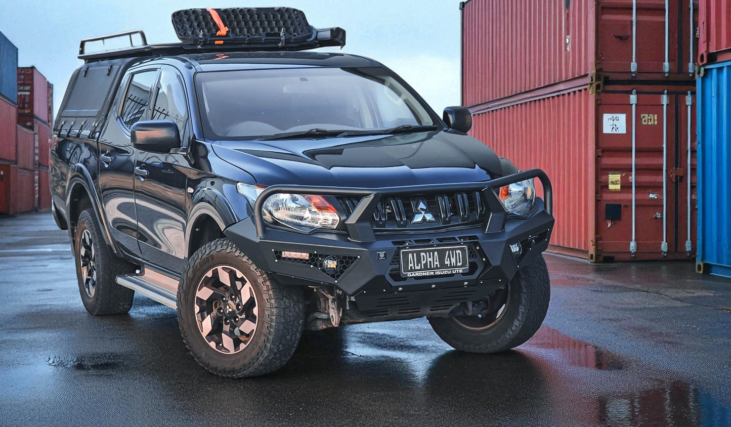 Alpha 4WD Pack Steel Bull Bar for Mitsubishi Triton MQ 2015 - 2018