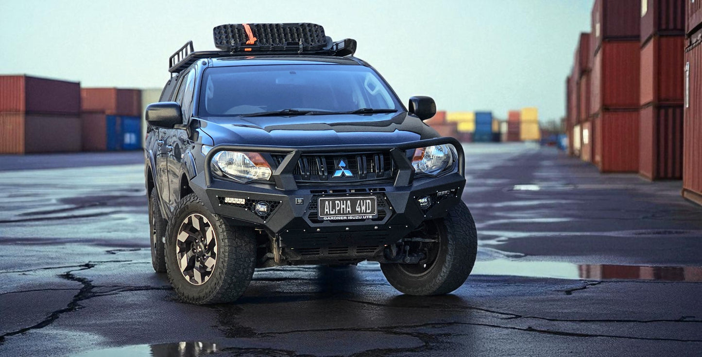 Alpha 4WD Pack Steel Bull Bar for Mitsubishi Triton MQ 2015 - 2018