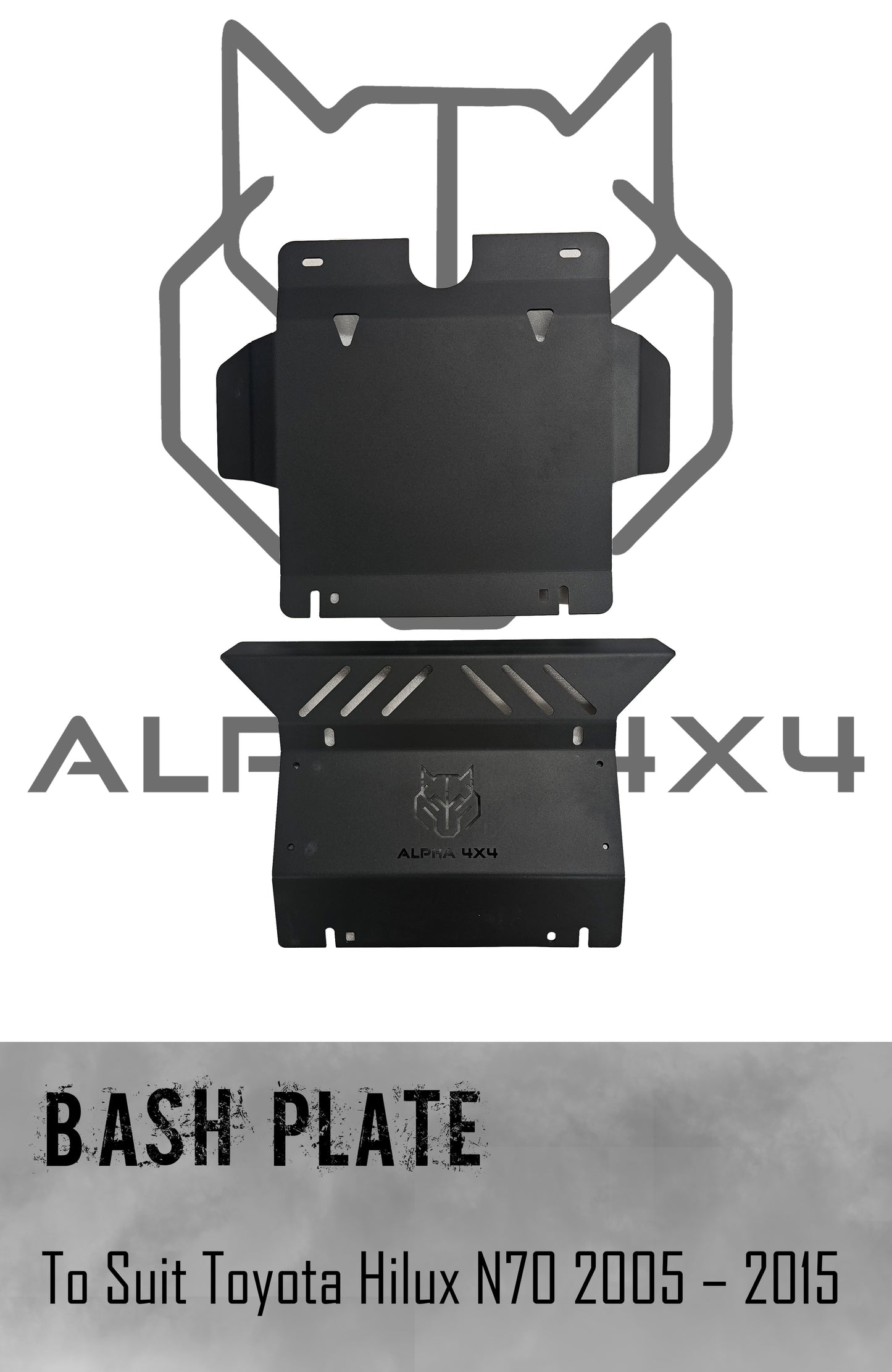 Alpha bash plates to suite Toyota Hilux N70 2005 - 2015