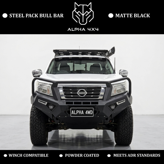 Alpha 4WD Steel Pack Bull Bar for Nissan Navara NP300 D23