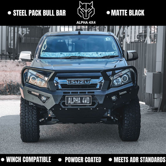 Alpha 4WD Steel Pack Bull Bar for Isuzu D - Max 2012 - 2016