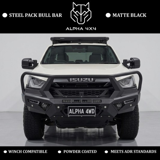 Alpha 4WD Steel Pack Bull Bar for Isuzu D-MAX 2019-2024 (pre-facelift)