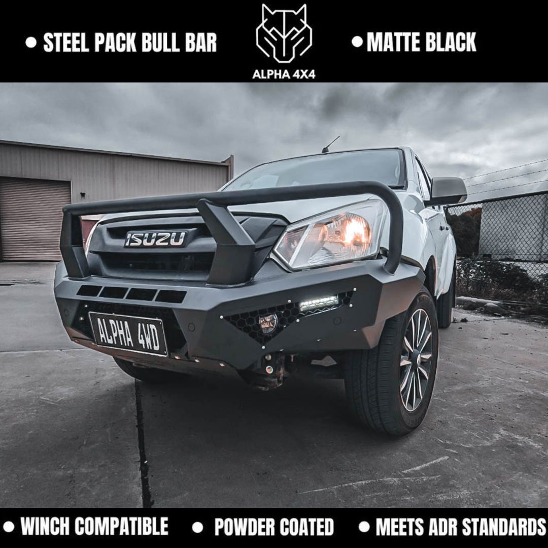 Alpha 4WD Steel Pack Bull Bar for Isuzu D - Max 2017 - 2019