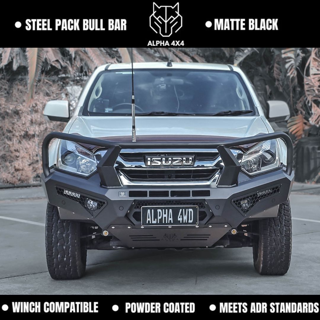 Alpha 4WD Steel Pack Bull Bar for Isuzu D - Max 2017 - 2019